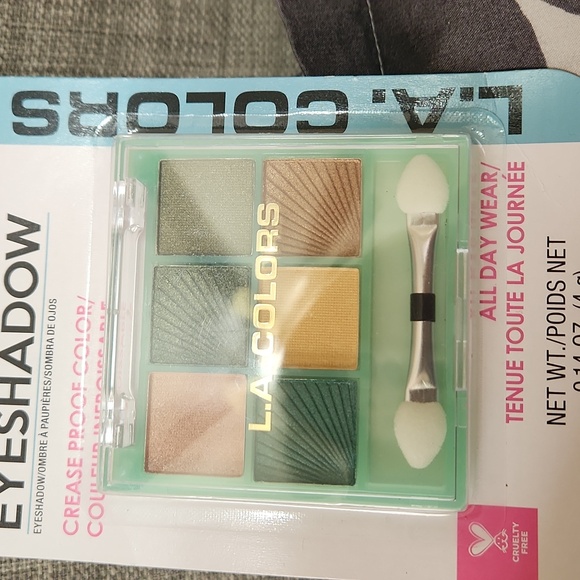 L A. Colors 6 Color Eye Shadow Palette Green Gold Lucky Shades Cosmetics - Picture 2 of 4